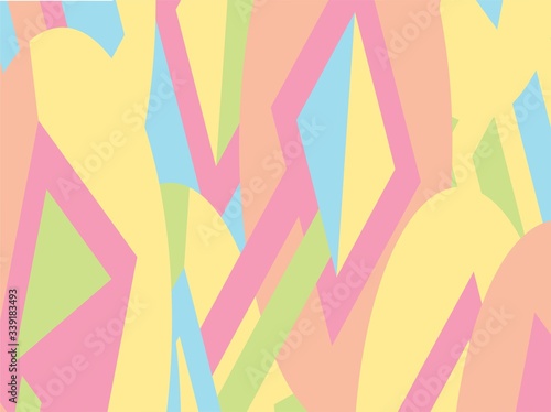 Beautiful of Colorful Art with Bright Colors, Abstract Modern Shape. Image for Background or Wallpaper