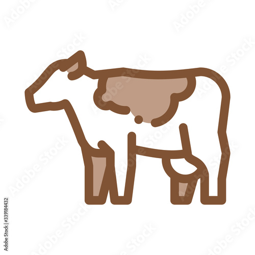 milch cow icon vector. milch cow sign. color symbol illustration