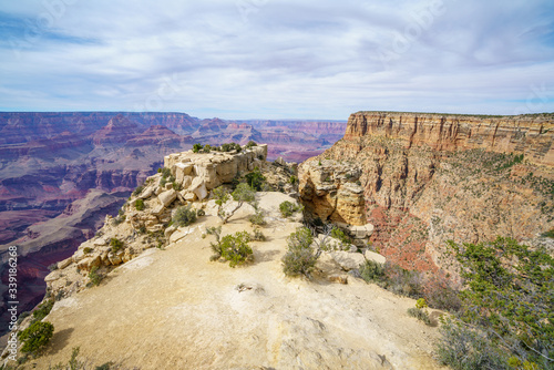 moran point at the south rim of grand canyon in arizona, usa