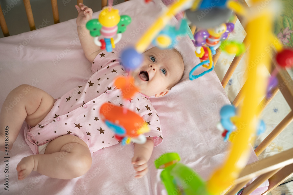 Fototapeta premium baby is four months old