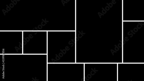 Templates collage 11 frame photos. Vector illustration.