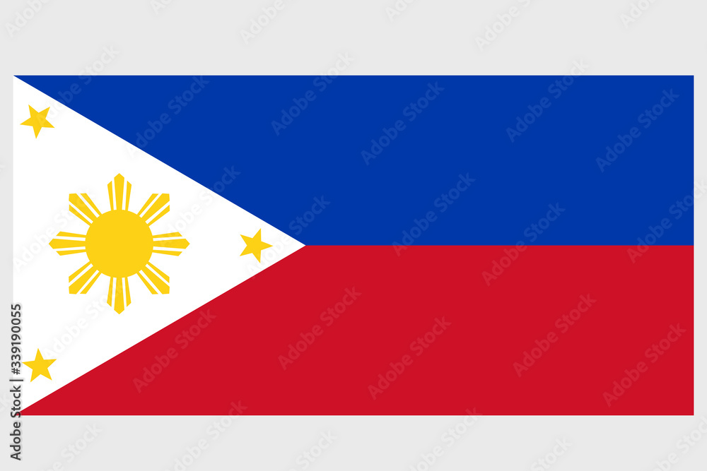 Philippines flag vector template background realistic copy Stock Vector ...