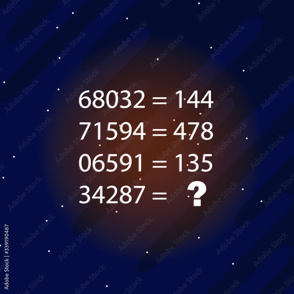 logic puzzles. Riddles for children and adults. Space background. Vector