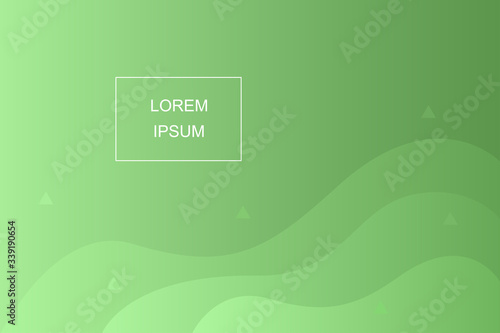 Abstract dynamic green background with liquid shapes. Vector illustration in a minimal style. Suitable for banner, web, billboard, brochure, headline, cover, social networks, landing page.