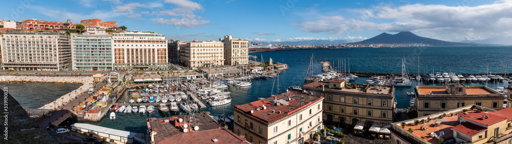 Panoramic view of Naples city