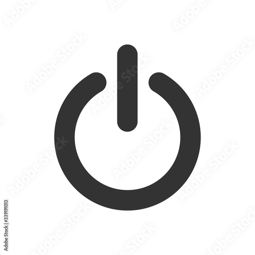 Power button icon off on. Energy  outline illustration isolated on white.