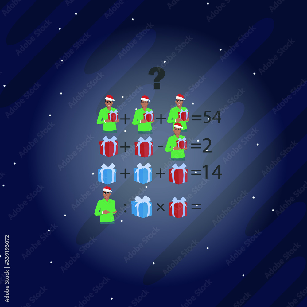 Fototapeta premium logic puzzles. Riddles for children and adults. Space background. Vector