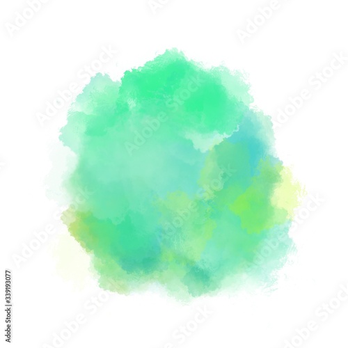 green and yellow color water brush wallpaper