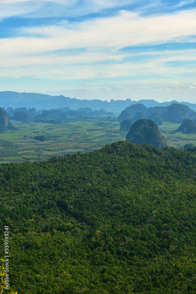 Fascinating jungle landscape at the dragon crest mountain / Khao ngon nak national park near Krabi, Thailand Fascinating jungle landscape at the dragon crest mountain / Khao ngon nak national park near Krabi, Thailand