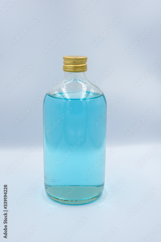 Alcohol gel cleaners for anti Bacteria and virus on White Background, To wash hands to prevent COVID-19 virus Alcohol gel cleaners for anti Bacteria and virus on White Background, To wash hands to prevent COVID-19 virus