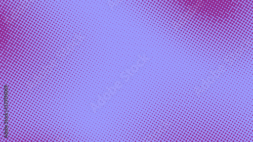 Violet pop art background with halftone polka dots in retro comic style, vector illustration template eps10
