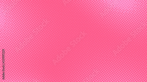 Pink pop art background in retro comic style with halftone dotted design, vector illustration eps10