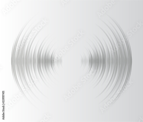 Sound waves oscillating dark light
