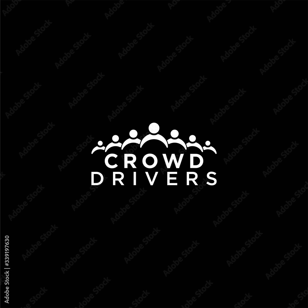 simple crowd leader vector logo simple crowd leader vector logo