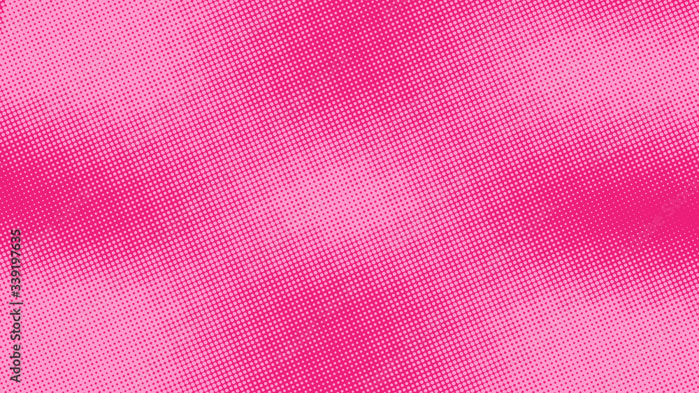 Bright Pink and magenta pop art background with halftone dots in retro comic style, template for design Bright Pink and magenta pop art background with halftone dots in retro comic style, template for design