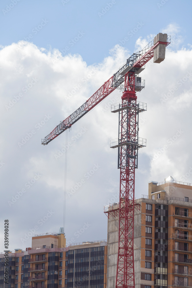 construction site with crane