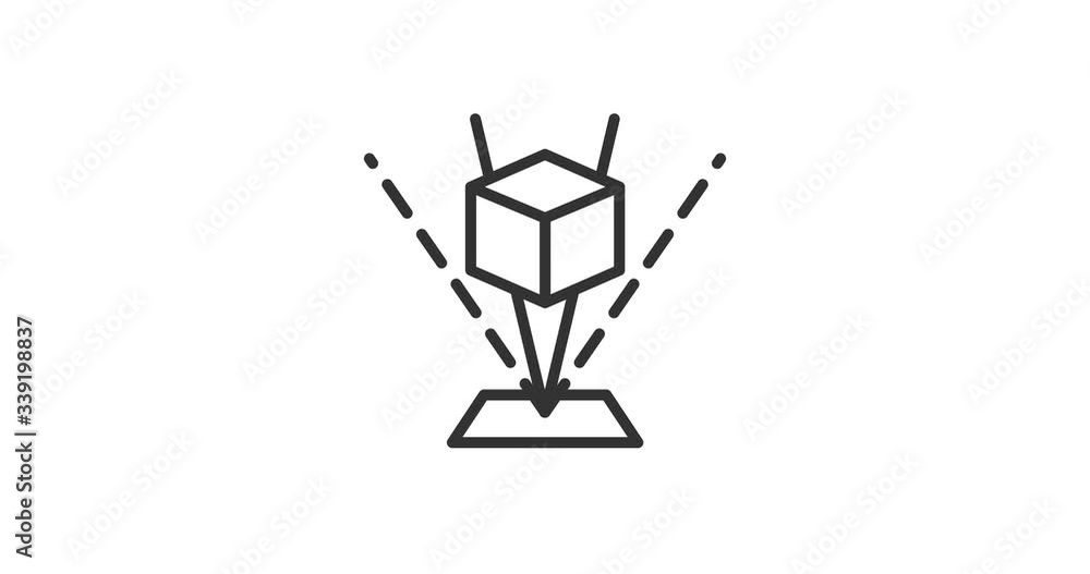 Virtual reality hologram animated line icon. AR and VR outline icon motion design for web design, mobile apps, ui design. Futuristic technology concept Virtual reality hologram animated line icon. AR and VR outline icon motion design for web design, mobile apps, ui design. Futuristic technology concept