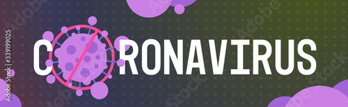 coronavirus concept stop noel 2019-nCoV covid-19 prevention poster with prohibit sign horizontal vector illustration