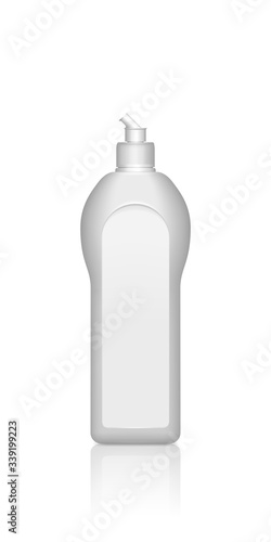 Realistic 3d dishwashing liquid detergent bottle mockup