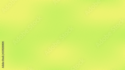 Light green and yellow pop art retro background with halftone dotted design in comic style, vector illustration eps10.