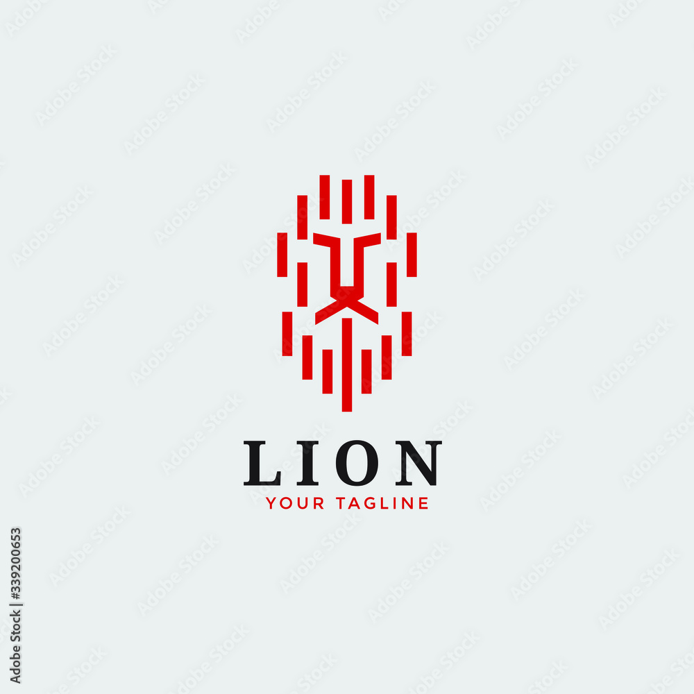 Fototapeta premium abstract modern lion logo vector editable template