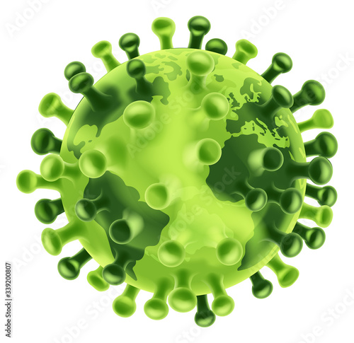 A coronavirus virus cell wo...