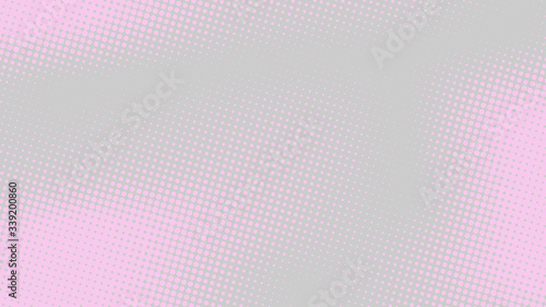 Baby pink and grey pop art background in retro comic style with halftone dotted design, vector illustration eps10.