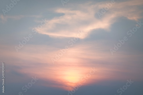 beautiful of sunset sky for abstract background 