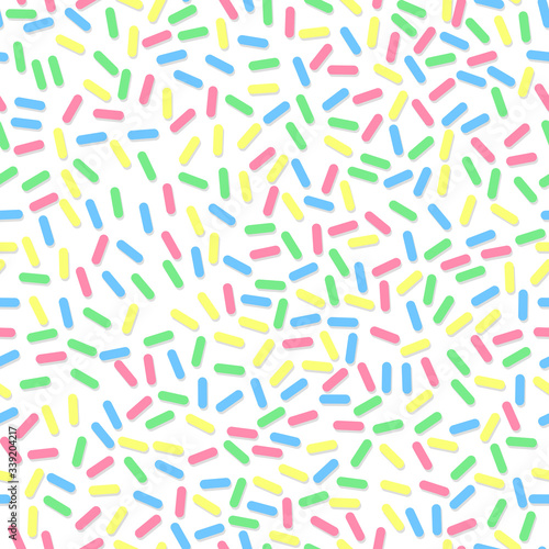Sweet donut glaze vector illustration. Abstract food background. Seamless doughnut pattern to print on any product.