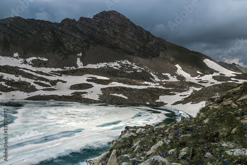 Vallon du Lauzanier , Lac des Hommes, Parc National du Mercantour , Haute Ubaye , Alpes , France photo