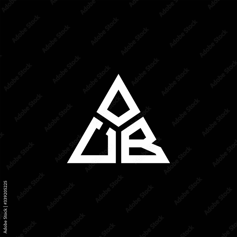 UB monogram logo with 3 pieces shape isolated on triangle UB monogram logo with 3 pieces shape isolated on triangle