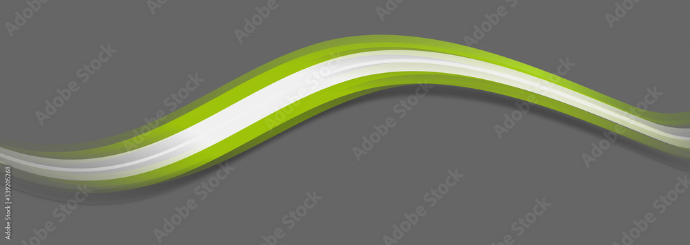 Grün Welle Wellen Band Banner Hintergrund Grün Welle Wellen Band Banner Hintergrund