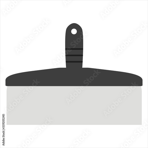 Spatula with a handle. Building tool. Putty tool.