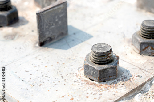Bolts and nuts supporting Structure