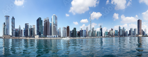 Dubai - modern city center skyline with luxury skyscrapers, United Arab Emirates