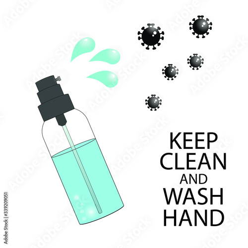 Wallpaper Mural Cartoon graphic design of Alcohol gel for hand washing campaign in Covid19 virus world deflected situation. Always hygiene by wash hand with alcohol gel Torontodigital.ca