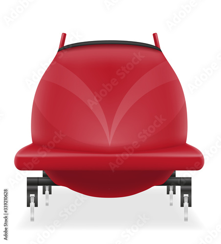 bobsleigh sled winter sport olympic games vector illustration