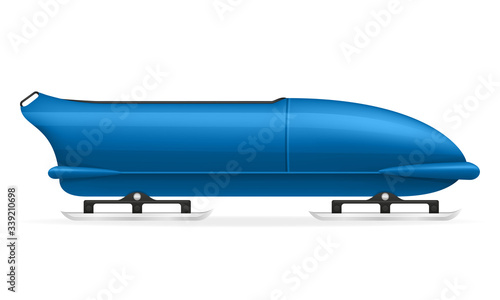 Photo bobsleigh sled winter sport olympic games vector illustration