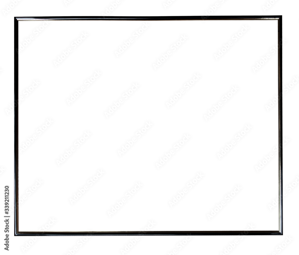 Thin horizontal black classic frame with gold border for text, pictures, photos, images isolated on a white background, mourning Thin horizontal black classic frame with gold border for text, pictures, photos, images isolated on a white background, mourning
