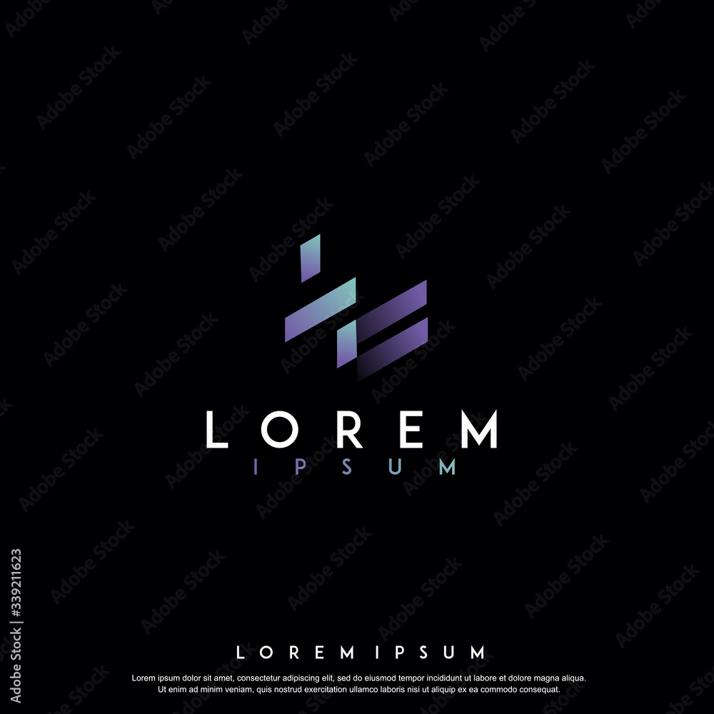 modern abstract technology logo. simple, gradient icon, template design modern abstract technology logo. simple, gradient icon, template design