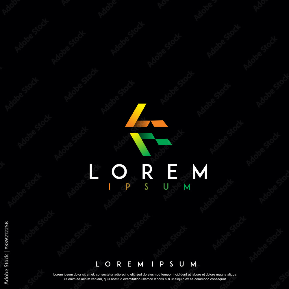 modern abstract technology logo. simple, gradient icon, template design modern abstract technology logo. simple, gradient icon, template design