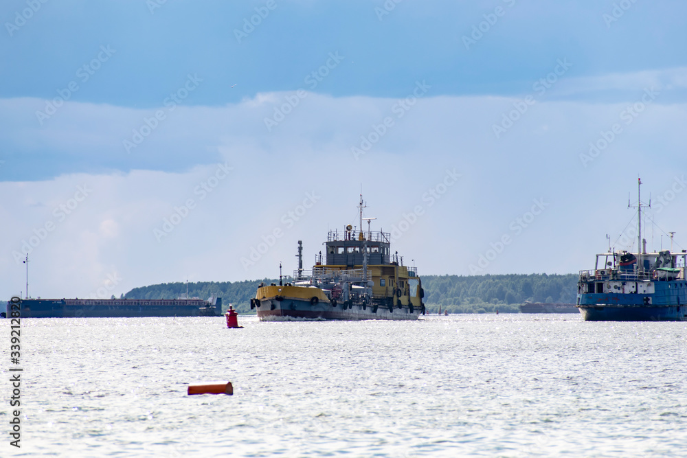 Variety of ships of the sea and river fleet. Variety of ships of the sea and river fleet.