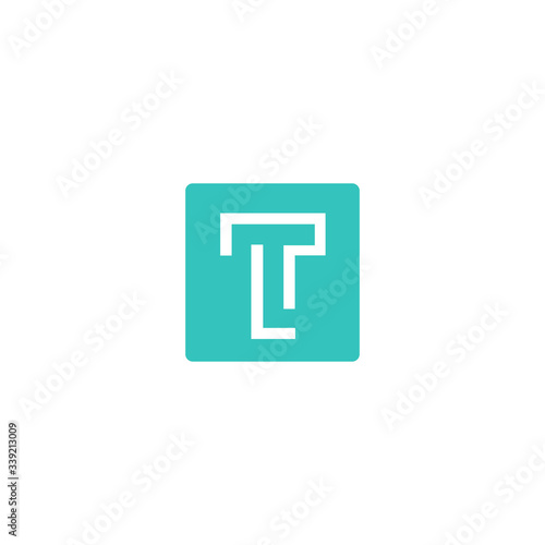 Plakat w ramie Initial letter lt or tl logo design template