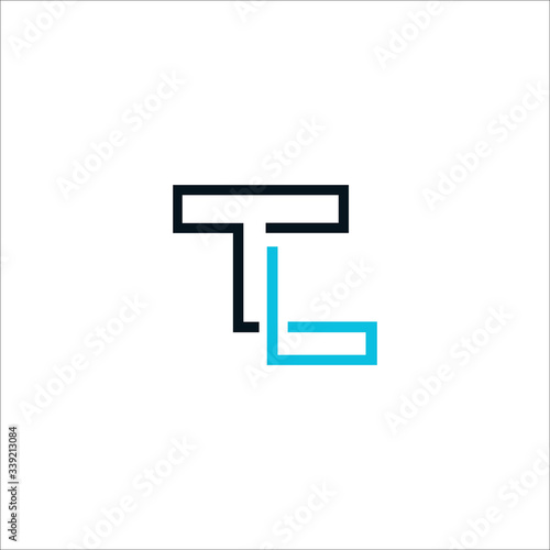 initial letter lt or tl logo vector design photo