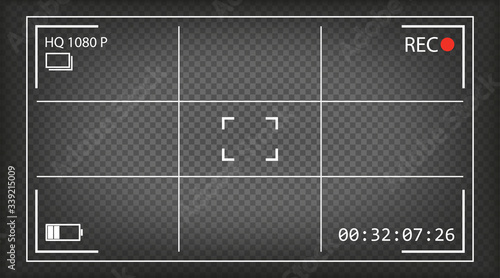 Camera display vector movie illustration on transparent bacground