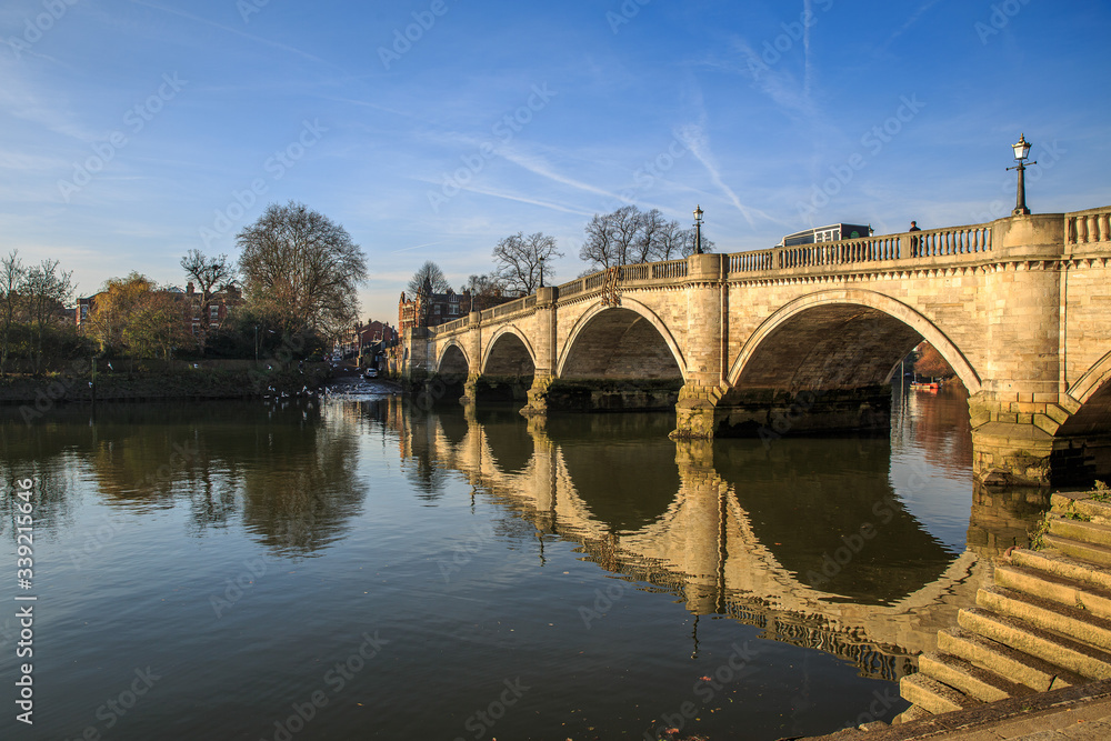 Richmond Bridge, River Thames, London, England