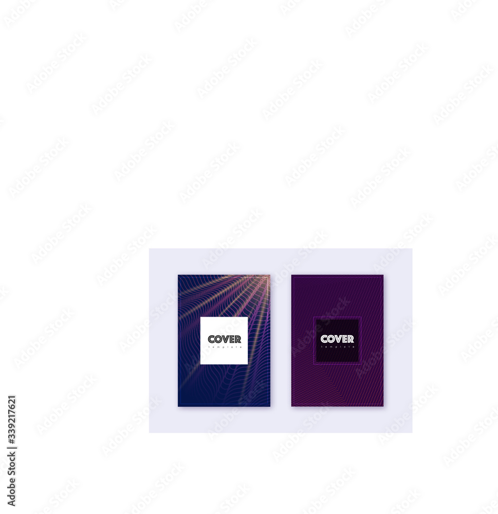 Hipster cover design template set. Violet abstract Hipster cover design template set. Violet abstract