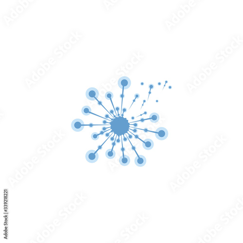 Dandelion Flower Logo Template vector symbol
