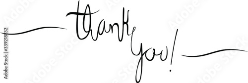 Thank You! - Lettering calligraphy Black