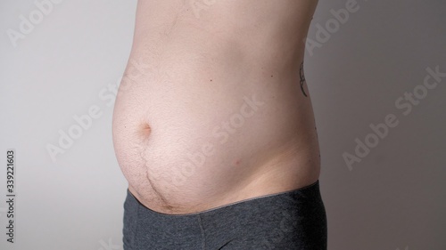 Foto Fat male stomach